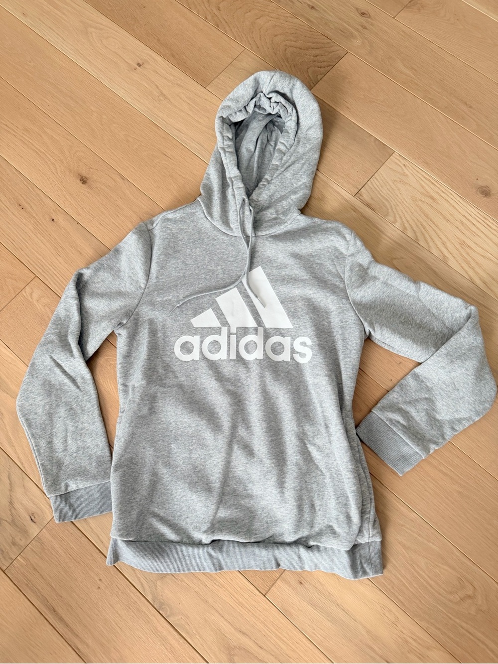 adidas Gray Logo Pullover Hoodie
